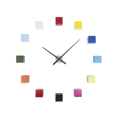 Image de Karlsson KA5698MC Horloge murale, Plastique, Multicolore, Taille uniq, D41cm Cubes H6 x 6 5,5 cm