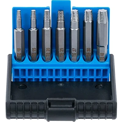 Image de BGS 5284 Jeu d&#039;extracteurs de vis pour profil T défectueux (pour Torx) T10 T40 7 pièces