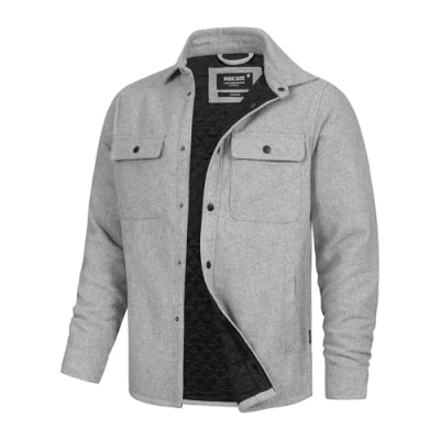 Image de Indicode Hommes Henderson Jacket Chemise à manches longues, veste mi saison doublée Grey Mix M