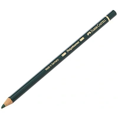 Image de Faber Castell Art &amp; Graphic Polychromos Crayon de couleur (267) Vert pin pour l&#039;art, l&#039;artisanat, le dessin, les croquis, la maison, l&#039;école, l&#039;université, coloriage