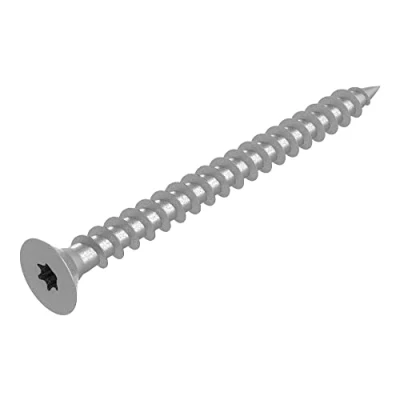 Image de SECCARO Lot de 100 vis à bois pour panneaux d&#039;aggloméré 6 x 70 mm, en acier inoxydable V2A VA A2, filetage complet, TX/six pans creux