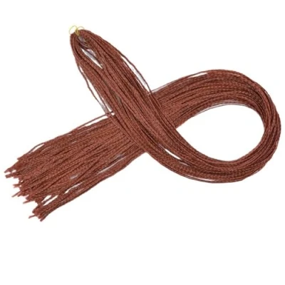 Image de tresses ombrées, fines en boîte, extensions de cheveux au crochet, synthétiques, arc ciel(350)