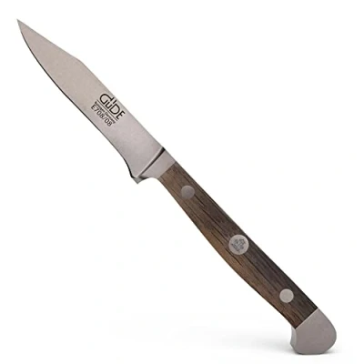 Image de Güde Solingen Couteau à légumes forgé, 8 cm, Bois DE chêne Baril, Alpha CHÊNE Baril Double mitre, fabriqué la Main en Allemagne