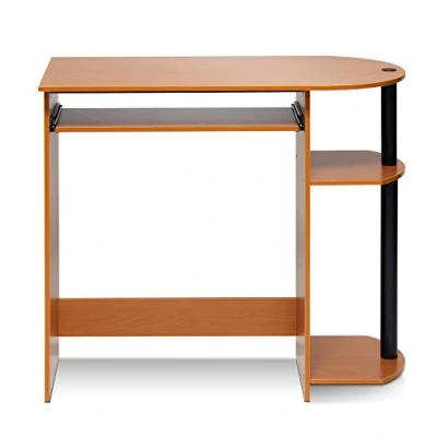 Image de Furinno Bureaux d&#039;Ordinateur, Bois, Cerisier Clair/Noir, Taille Unique, Light Cherry, One Size