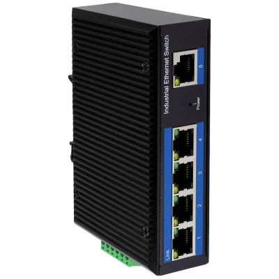 Image de LogiLink NS200P Commutateur Ethernet Industriel Fast 5 Ports 10/100 Mbps avec PoE (Power Over Ethernet)