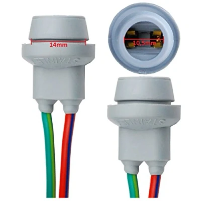 Image de Lot de 2 W5W T10 194 W3W Support Douille Ampoule caoutchouc Connecteur WY5W Adaptateur Prise Phare Lampe feux clignotant stationnement éclairage plaque Immatriculation 3 et 5 Watt L&amp;P B578
