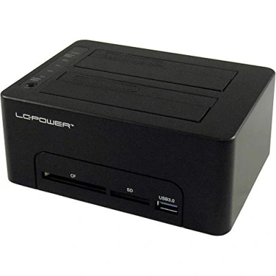 Image de LC Power DOCK U3 CR, Disque dur, SSD, SATA, 2.5,3.5&quot;, USB 3.0 Type A, CF, SD, 5 Gbit s