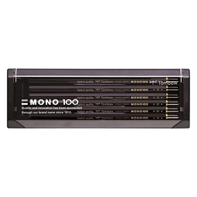 Image de Tombow MONO 100 H Lot de 12 Crayons graphite 100, dureté