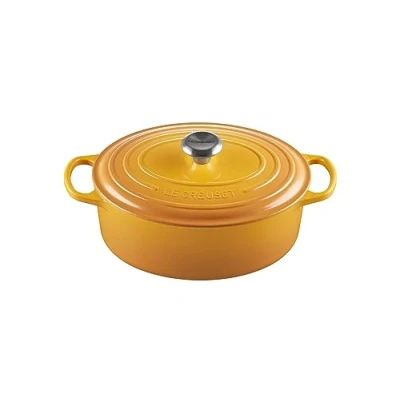 Image de Le Creuset Cocotte en Fonte Émaillée Signature avec Couvercle, 29 cm, Ovale, 4.7 L, 4.675 kg, Nectar, 21178296724430