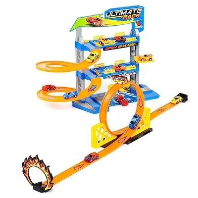Image de Garage à jouets pour voitures miniatures MOLTO 3 étages 1 looping 2 friction incluses