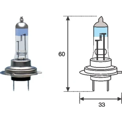 Image de MAGNETI MARELLI 002586100000 Ampoule, projecteur longue portée H7 12V 55W Px26d Halogène VOLKSWAGEN: GOLF 7, 6, Tiguan I, PEUGEOT: 3008 I