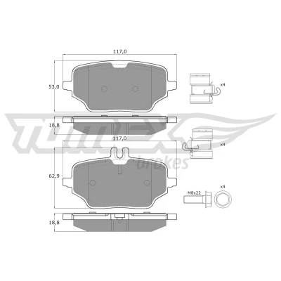 Image de TOMEX brakes TX 52 64 Capteur ABS Essieu avant actif 700mm RENAULT: TRAFIC 3, 3 Bus, Pritsche/Fahrgestell