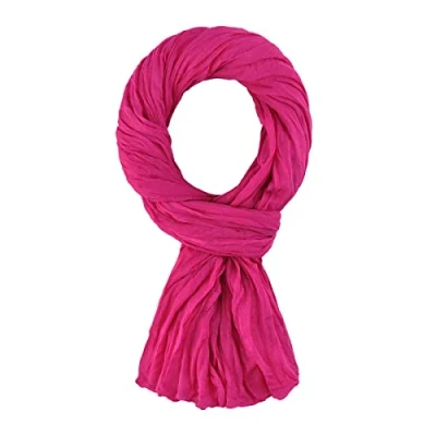 Image de ALLEE DU FOULARD Cheche, Écharpe, Chale Premium Rose Fuchsia 100% Coton Taille 200 X 110 CM Chèche Femme et Homme Plus De 50 coloris Unis