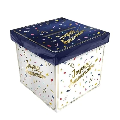 Image de THE REPLICANT Accessoire Anniversaire/Urne Pliable Joyeux Anniversaire Multicolore/Dimensions : 20 x cm