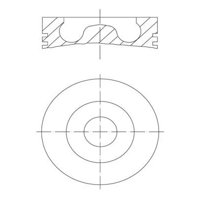 Image de MAHLE ORIGINAL 013 PI 00147 000 Piston 73,5 avec porte segment, canal de refroidissement FORD: FOCUS 3, FIESTA 6