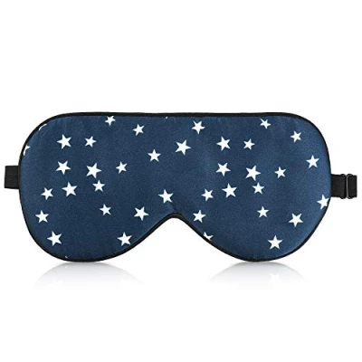 Image de Navaris Masque de Sommeil en Soie Nuit Cache Yeux 100% Bandeau Accessoire Doux pour Dormir Avion Voyage Protection Lumière