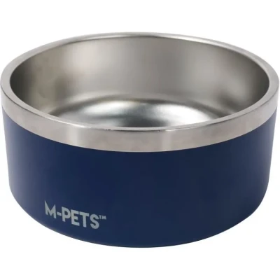 Image de Gamelle M PETS ESKIMO Double paroi 2 L Bleu Acier inoxydable, antidérapant, inodore, antirouille, lavable