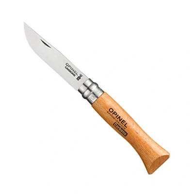 Image de OPINEL N06 Carbone Couteau Pliant de Poche Lame en Acier 7 cm et Manche Bois Hêtre