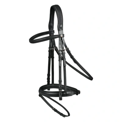 Image de Waldhausen Bridon X Line Supersoft Anglais Combiné Noir Poney