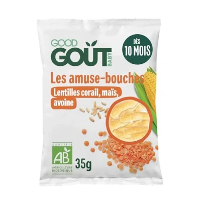 Image de GOOD GOÛT Amuse bouches Snack bébé Dès 10 Mois Texture légère et fondante Sans gluten Format nomade