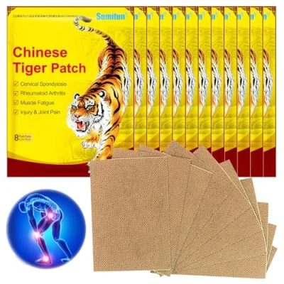 Image de Patchs Anti Douleur, 96 Pièces / 12 Paquets Patch de Soulagement la Améliorer Circulation Sanguine, pour les Soins Douleur Articulaire Taille, du Cou