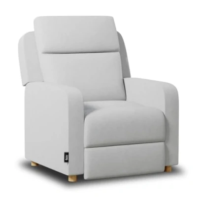 Image de Nalui Fauteuil Relax Salon Manuel (77x87x95cm) avec Repose Pied et Structure Renforcée, Supporte jusqu&#039;à 150kg. Inclinable 160º, Rembourré en Tissu Gris