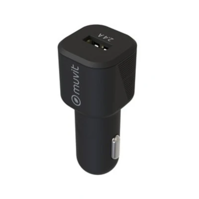 Image de Muvit For Change Chargeur Voiture 1 Usb 2.4A 12W Noir Neuf