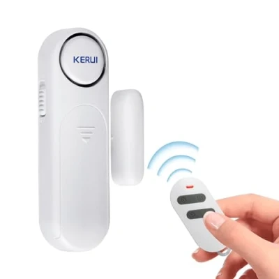 Image de TOWODE Alarme de Porte, Fenêtre sans Fil 120dB pour et Détecteur Contact avec Télécommande Porte 3 Modes la Sécurité