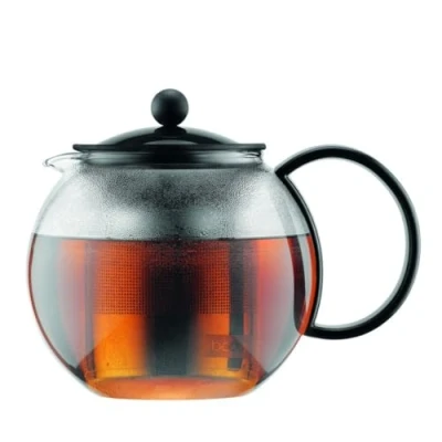 Image de Bodum 1805 01 Assam Théière à Piston en verre Filtre inox 1.0 L Noir