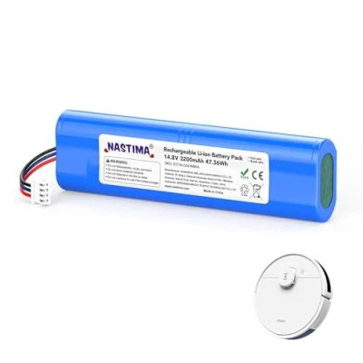 Image de NASTIMA 14,8V 3200mAh 47,36Wh Li ION Battery Compatible avec Ecovacs Deebot N8, N8 Pro, N8+, N5, T5 Neo, Ozmo 900, 920, 930 Batterie de Remplacement BMS