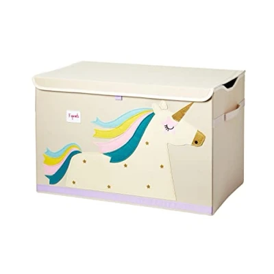 Image de 3 Sprouts Boite de Rangement Jouet Enfant Coffre à Jouets Bébé et Bac Pratique Coloré Licorne