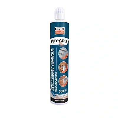 Image de Scellement chimique multi applications POLY GPG Plus, témoin de pose, gris, carton 12 cartouches 300 ml