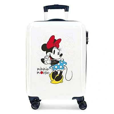 Image de Disney Minnie Magic Valise Trolley Cabine Blanc 37x55x20 cms Rigide ABS Serrure à combinaison 33L 2,8Kgs 4 roues doubles Bagage main
