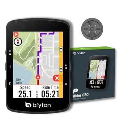 Image de Bryton Rider 650 Compteur GPS vélo, écran Tactile Couleur 2,8&quot;, Jusqu’à 33h d’autonomie, Cartes d’Europe préchargées, Navigation Virage par Virage, réglage Automatique de la luminosité