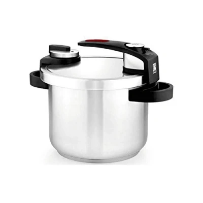 Image de BRA Tekna Autocuiseur Coocotte Minute, à Ouverture Facile, 6 L, Acier Inox 18/10 Tous Feux Dont Induction, Finition Mate