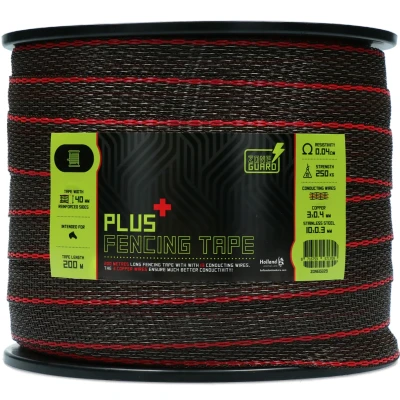 Image de Ruban de clôture ZoneGuard 40 mm Plus Bruin 200 m