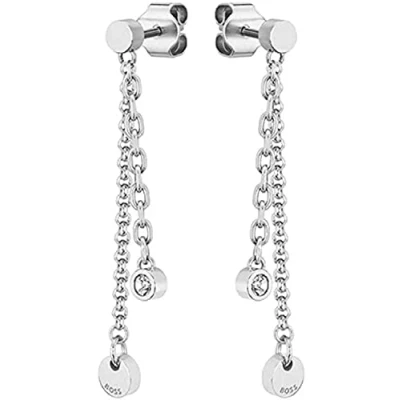 Image de BOSS Kristall Boucles d&#039;oreilles, Femme, Taille: One Size, Silber