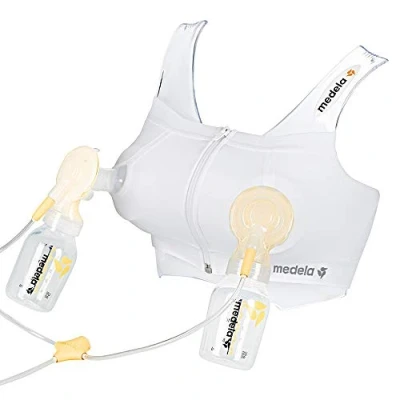Image de Medela Bustier Easy expression kit main libre de Pour une confortable compatible avec tous les tire laits Blanc Taille S