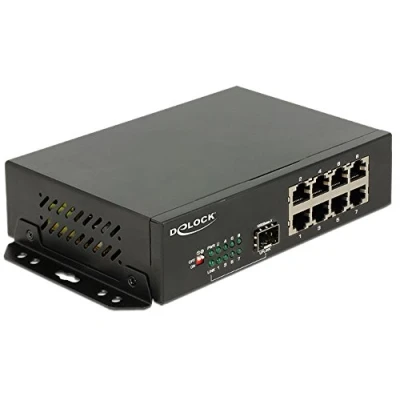 Image de DeLOCK 87708 commutateur réseau Gigabit Ethernet (10/100/1000) Noir Neuf