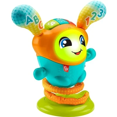 Image de Fisher Price Mon Petit DJ Robot Jouet sur Ressort 4 En 1 Interactif Bébé 9 Mois à 36 Educatif Musical et Lumineux Pour Apprendre S&#039;amusant, Version: Allemande, HJP94