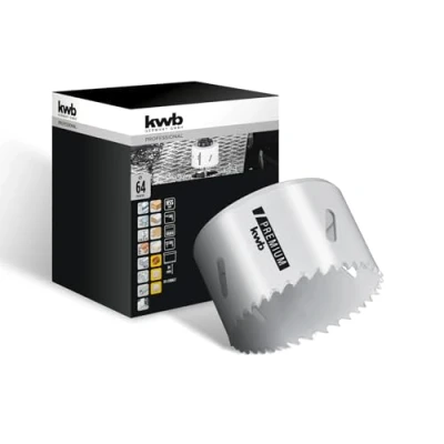 Image de kwb Scie cloche bi métal HSS Ø 64 mm, 8% allié au cobalt avec denture Vario progressive et haute précision pour une utilisation polyvalente