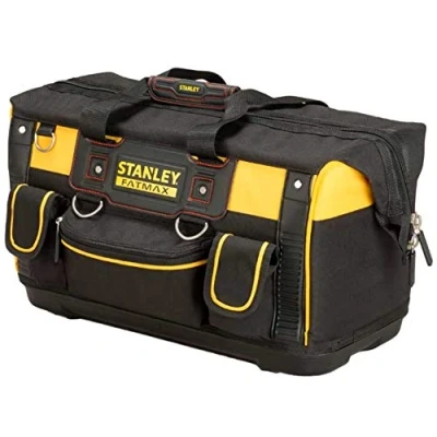 Image de STANLEY FATMAX Sac à Outils Rigide et Ouvert Structure Volumineuse Rangements Verticaux Sangle d&#039;Épaule Réglable Poignée en Caoutchouc Résistant l&#039;Eau la Poussière FMST1 71180