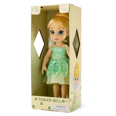 Image de Disney Store Official Poupée Clochette avec Mini Brosse à Cheveux, Peter Pan, 40,5 cm/16&quot;, Collection Once Upon a Story, partir de 3 Ans