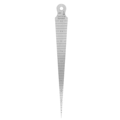 Image de Outil D&#039;inspection de Trou, Règle Jauge D&#039;épaisseur Coin en Acier Inoxydable, Mesure Test Conique Trou Soudure 0 15 Mm, Jauges