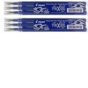 Image de Pilot, LOT de 2 Sets 3 recharges roller FriXion ball Bleu