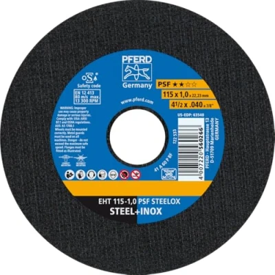 Image de Pferd EHT1151,0A60PPSFINOX Disque à tronçonner A60PPSF I, Multicolore, 115 x 1,0 mm