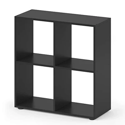 Image de Vicco Meuble de Rangement Cube Tetra, Noir, 72 x 72.6 cm