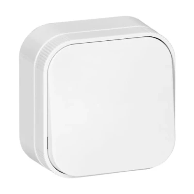 Image de Miratic Interrupteur Mural en Saillie Poussoir Unipolaire Bouton IP20 (blanc)