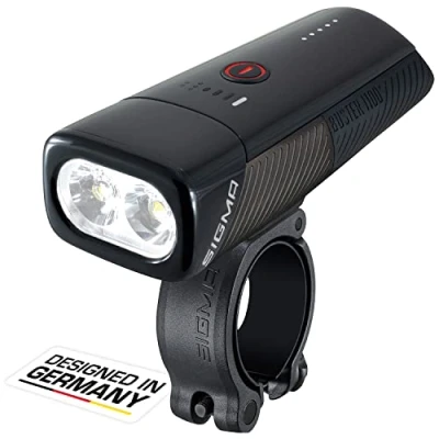 Image de SIGMA Sport Lumiere Velo Avant Buster 1100 Lampe LED Puissantes avec Six Modes d&#039;Éclairage &amp; Indicateur de Batterie USB C Rechargeable Eclairage 165m Portée Jusqu&#039;à 50h