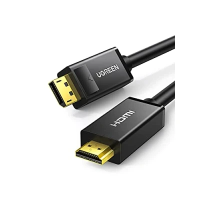 Image de Câble unidirectionnel DisplayPort vers HDMI Ugreen 4K 30 Hz, 32 AWG, 2 mètres, noir (Modèle DP101 10202)